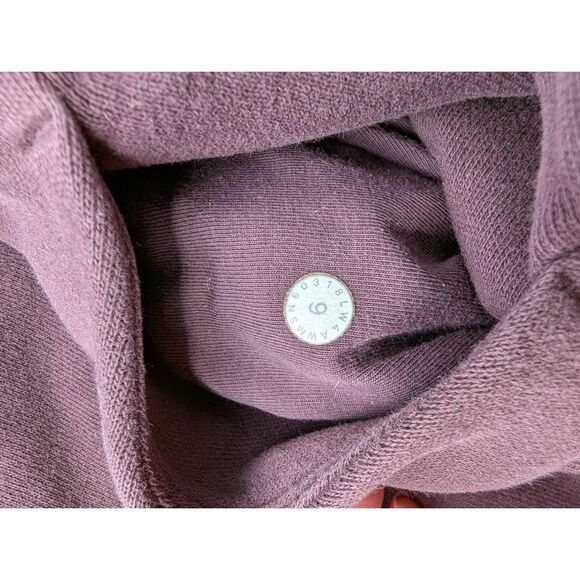 Lululemon New Edition Scuba Hoodie IV Sz 6 Light Maroon Thumbholes Cotton Fleece - Picture 4 of 9
